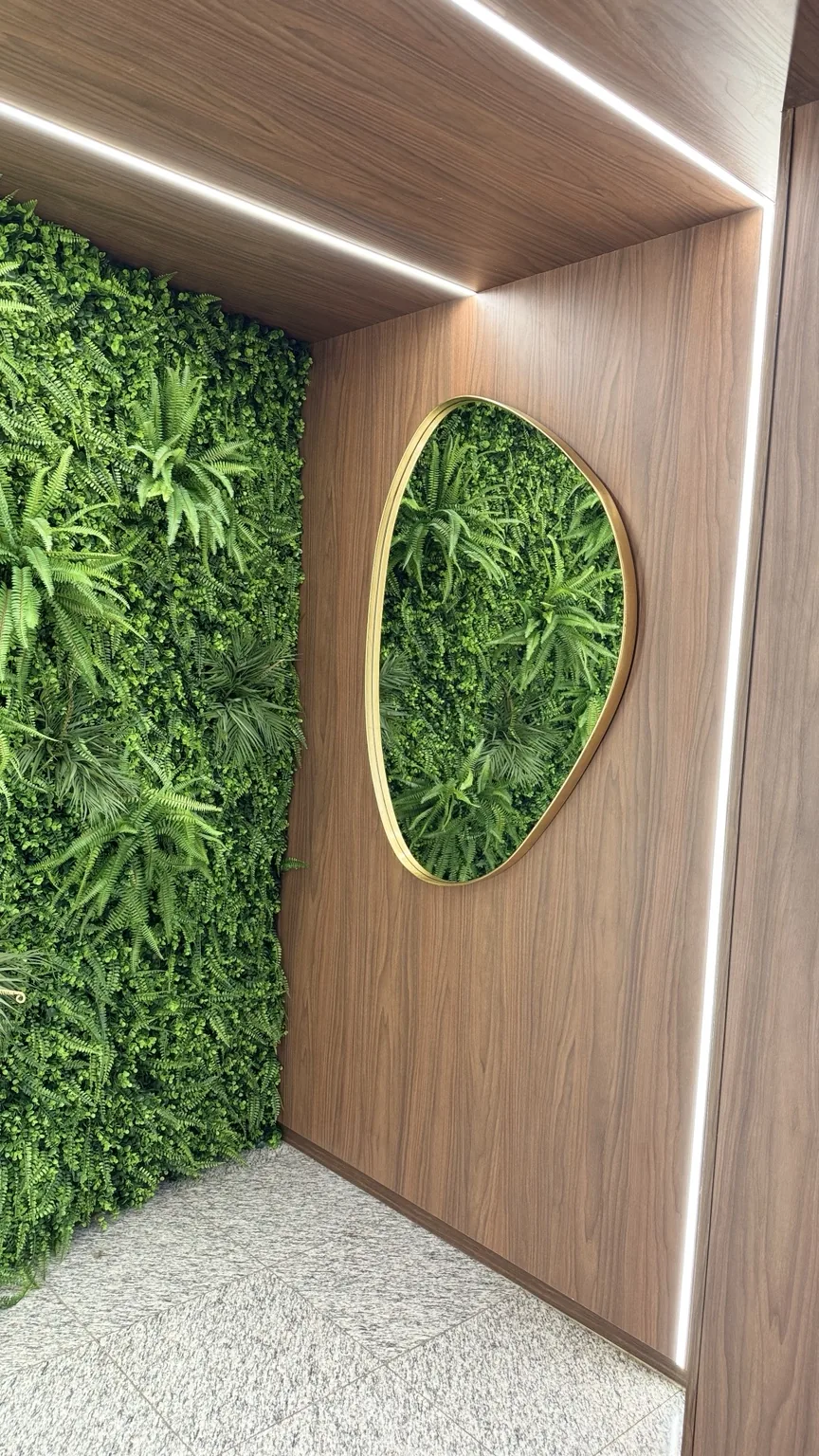 Detalhe do jardim vertical